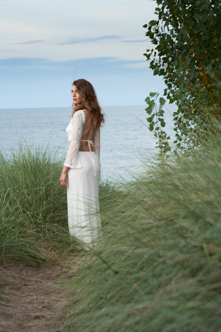 portrait of a woman on a beach